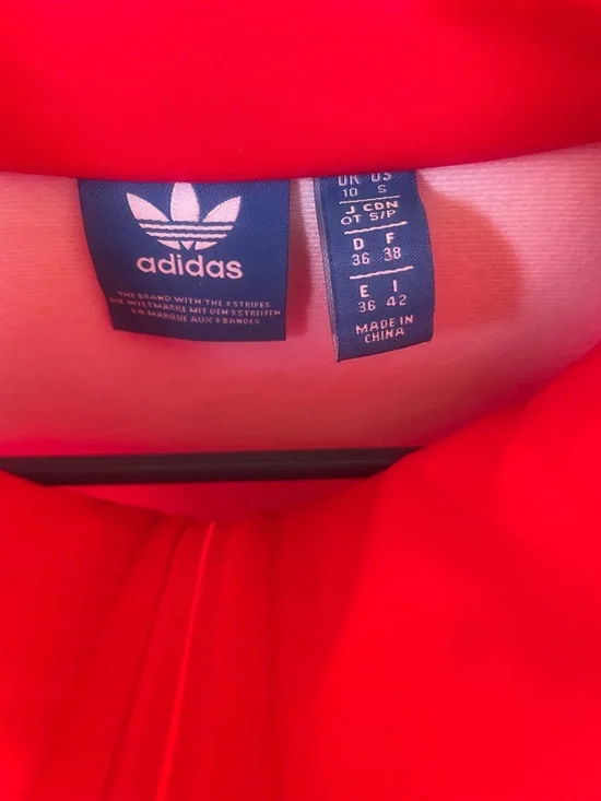 Adidas BOLD AGE track suit maxi Red & White Dress pockets - Picture 4 of 13